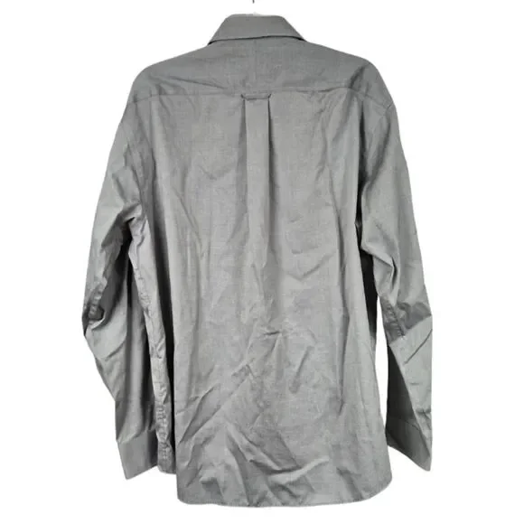 Joseph Abboud Egyptian Cotton Non-Iron Dress Shirt Gray Classic Fit 16.5 34/35 - Picture 5 of 11